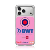 Pink BWT livery Claro Telcel JCB iPhone 17 Pro Max Electroplated Silver Case1