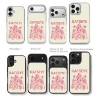 Pink Katseye girl group star print Chris Brown Phone Case Black Electroplated Silver For Iphone 11 To 17