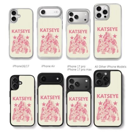 Pink Katseye girl group star print Chris Brown Phone Case Black Electroplated Silver For Iphone 11 To 17