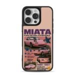 Pink Mazda Miata roadster poster Phone Case for iPhone 11-17 & Samsung Galaxy S24-S26
