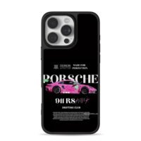 Pink Porsche 911 RS drift race car Phone Case for iPhone 11-17 & Samsung Galaxy S24-S26