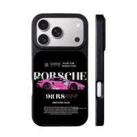 Pink Porsche 911 RS drift race car iPhone 17 Pro Max Black Case