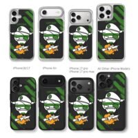 Pirate cartoon gun green splat Chris Brown Phone Case Black Electroplated Silver For Iphone 11 To 17