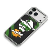 Pirate cartoon gun green splat iPhone 17 Pro Max Electroplated Silver Case2