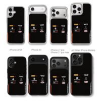 Pirelli VAR Bell Ito Highland logos Chris Brown Phone Case Black Electroplated Silver For Iphone 11 To 17
