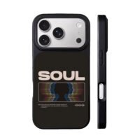 Pixar Soul glitch dual face print iPhone 17 Pro Max Black Case