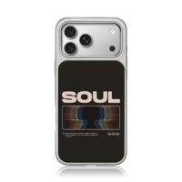 Pixar Soul glitch dual face print iPhone 17 Pro Max Electroplated Silver Case1