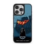 Pixel art Batman burning bat signal iPhone 16 Pro Max Black Case