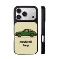 Pixel art green Porsche 911 Targa iPhone 17 Pro Max Black Case