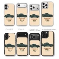 Pixel art Porsche 911 turbo print Chris Brown Phone Case Black Electroplated Silver For Iphone 11 To 17
