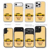 Pixel art yellow Porsche911 Carrera Chris Brown Phone Case Black Electroplated Silver For Iphone 11 To 17