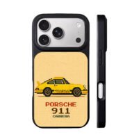 Pixel art yellow Porsche911 Carrera iPhone 17 Pro Max Black Case