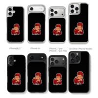 Pixel Sakuragi hugging basketball Chris Brown Phone Case Black Electroplated Silver For Iphone 11 To 17