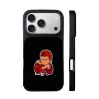 Pixel Sakuragi hugging basketball iPhone 17 Pro Max Black Case