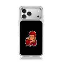 Pixel Sakuragi hugging basketball iPhone 17 Pro Max Electroplated Silver Case1