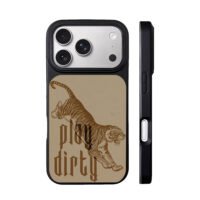 Play dirty roaring tiger art iPhone 17 Pro Max Black Case