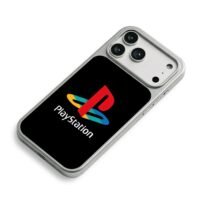 PlayStation logo red P multicolor iPhone 17 Pro Max Electroplated Silver Case2