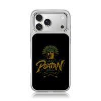 Poatan Pereira moai headdress iPhone 17 Pro Max Electroplated Silver Case1