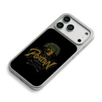 Poatan Pereira moai headdress iPhone 17 Pro Max Electroplated Silver Case2