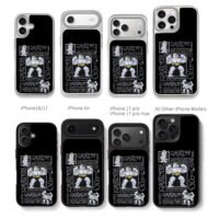 Pokemon Machop Machoke Machamp art Chris Brown Phone Case Black Electroplated Silver For Iphone 11 To 17