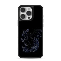 Pokemon Mega Charizard X blue fire iPhone 16 Pro Max Black Case