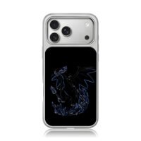 Pokemon Mega Charizard X blue fire iPhone 17 Pro Max Electroplated Silver Case1