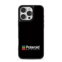 Polaroid Originals logo with stripe iPhone 16 Pro Max Black Case