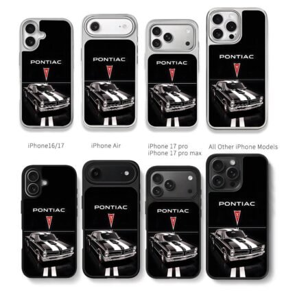 Pontiac GTO white striped muscle car Chris Brown Phone Case Black Electroplated Silver For Iphone 11 To 17