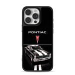 Pontiac GTO white striped muscle car iPhone 16 Pro Max Black Case