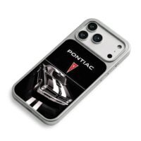Pontiac GTO white striped muscle car iPhone 17 Pro Max Electroplated Silver Case2