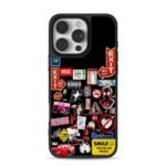 Pop band cartoon sticker collage Phone Case for iPhone 11-17 & Samsung Galaxy S24-S26