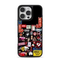 Pop band cartoon sticker collage Phone Case for iPhone 11-17 & Samsung Galaxy S24-S26