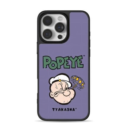 Popeye head with pipe TYAKASHA logo iPhone 16 Pro Max Black Case
