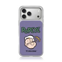Popeye head with pipe TYAKASHA logo iPhone 17 Pro Max Electroplated Silver Case1