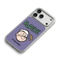 Popeye head with pipe TYAKASHA logo iPhone 17 Pro Max Electroplated Silver Case2