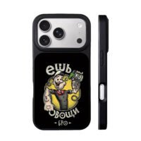 Popeye holding spinach can tattoos iPhone 17 Pro Max Black Case