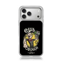 Popeye holding spinach can tattoos iPhone 17 Pro Max Electroplated Silver Case1