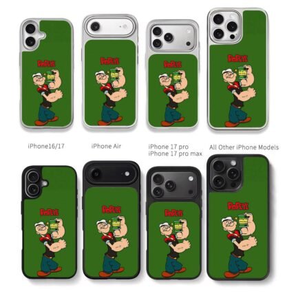 Popeye the sailor with spinach can Chris Brown Phone Case Black Electroplated Silver For Iphone 11 To 17