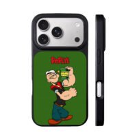 Popeye the sailor with spinach can iPhone 17 Pro Max Black Case