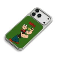 Popeye the sailor with spinach can iPhone 17 Pro Max Electroplated Silver Case2