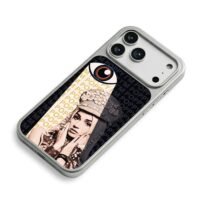 Poppy art with big eye and Im Poppy iPhone 17 Pro Max Electroplated Silver Case2