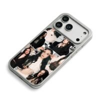 Poppy long black hair collage iPhone 17 Pro Max Electroplated Silver Case2