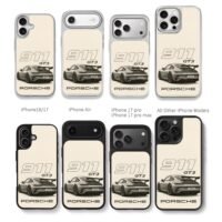 Porsche 911 GT3 sports car sketch Chris Brown Phone Case Black Electroplated Silver For Iphone 11 To 17