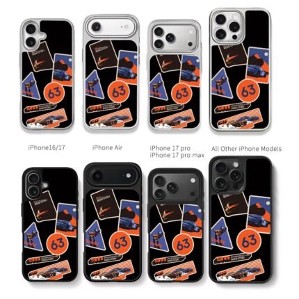 Porsche 911 race car astro stickers Chris Brown Phone Case Black Electroplated Silver For Iphone 11 To 17