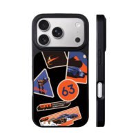 Porsche 911 race car astro stickers iPhone 17 Pro Max Black Case