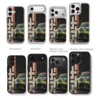 Porsche 911 race car number 4 track Chris Brown Phone Case Black Electroplated Silver For Iphone 11 To 17