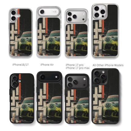 Porsche 911 race car number 4 track Chris Brown Phone Case Black Electroplated Silver For Iphone 11 To 17