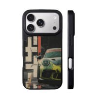 Porsche 911 race car number 4 track iPhone 17 Pro Max Black Case