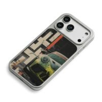 Porsche 911 race car number 4 track iPhone 17 Pro Max Electroplated Silver Case2