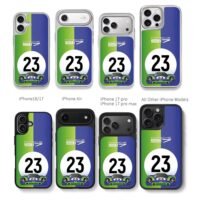 Porsche 917 23 green blue race car Chris Brown Phone Case Black Electroplated Silver For Iphone 11 To 17